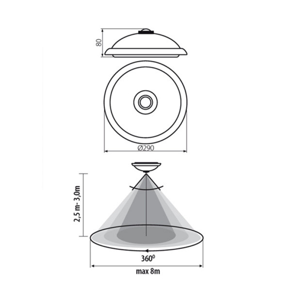 Потолочный светильник KANLUX Fogler LED 14W-NW (18121), 100013302