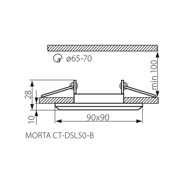 Точковий світильник KANLUX Morta CT-DSL50-B (18510) , 100012920