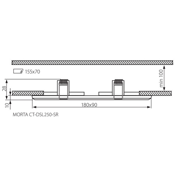 Точковий світильник KANLUX Morta CT-DSL250-SR (19362) , 100012919