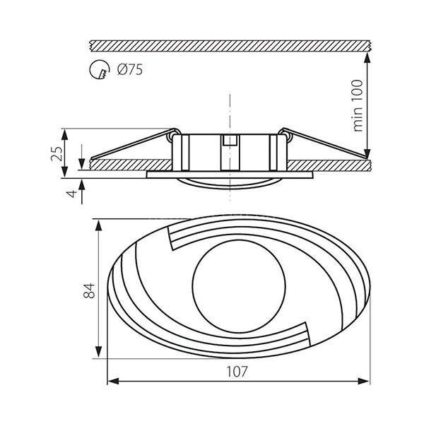 Точечный светильник KANLUX Faga CT-DTO50-AB (19560), 100024549
