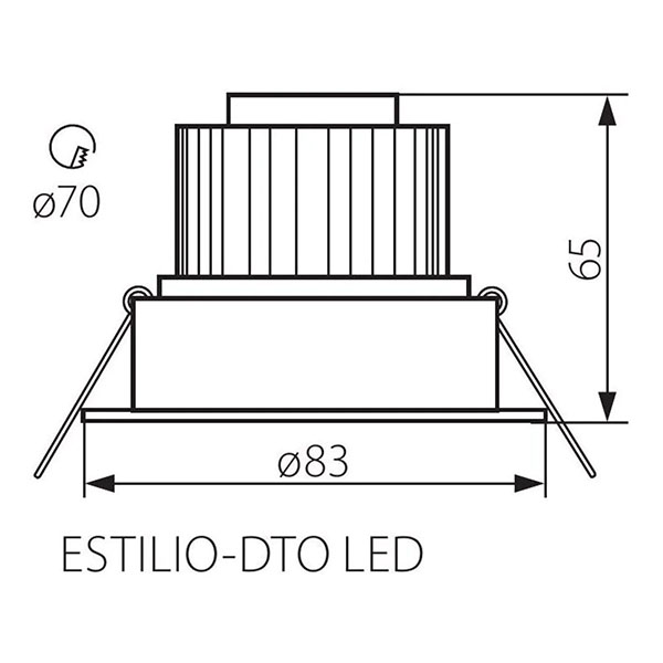 Точечный светильник KANLUX ESTILIO-DTO LED-CR (19910), 100025015