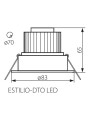 Точечный светильник KANLUX ESTILIO-DTO LED-CR (19910), 100025015