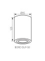 Точечный светильник KANLUX Bord DLP-50-W (22551), 100012949