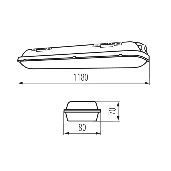 Світильник герметичний KANLUX MAH-LED N 40W-NW/PC (22604) , 100024570
