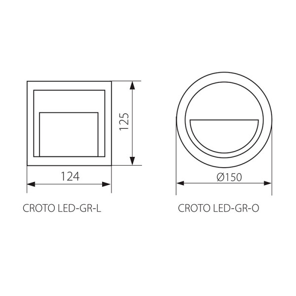 Уличный светильник KANLUX Croto LED-GR-L LED (22770), 100013379
