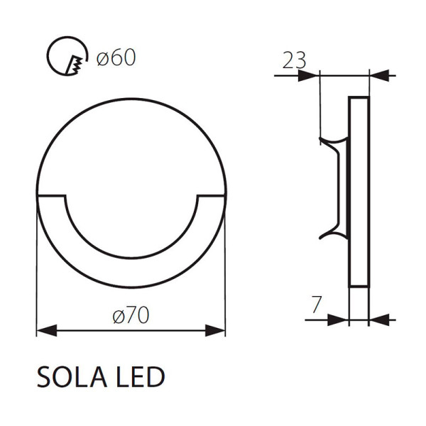 Настінний світильник KANLUX Sola LED WW (23100) , 100013134