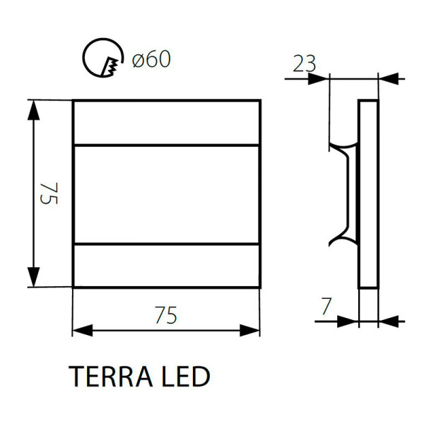Настенный светильник KANLUX Terra LED CW (23104), 100013137
