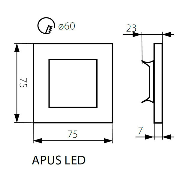 Настенный светильник KANLUX Apus LED CW (23107), 100013105