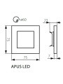 Настенный светильник KANLUX Apus LED CW (23107), 100013105
