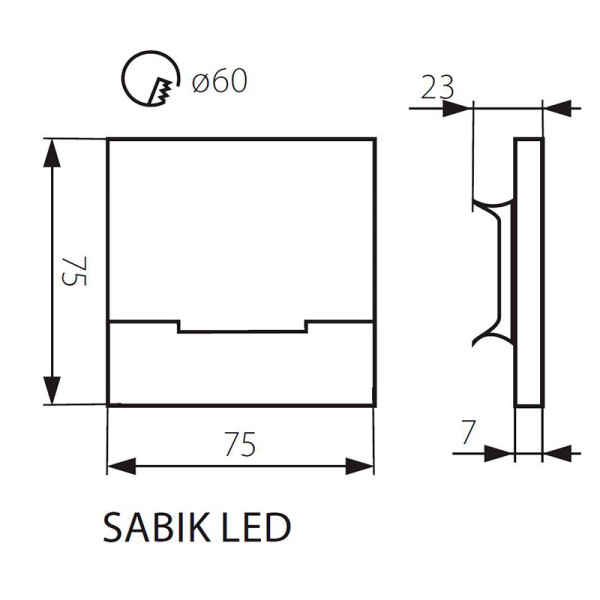 Настенный светильник KANLUX Sabik LED CW (23110), 100013126