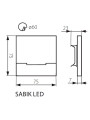Настенный светильник KANLUX Sabik LED CW (23110), 100013126