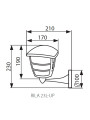 Настенный уличный светильник KANLUX Rila 23L-UP (23580), 100013344