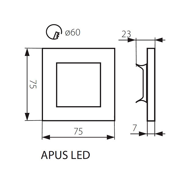 Настенный светильник KANLUX Apus LED AC-CW (23801), 100013103