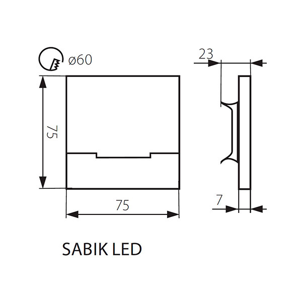 Настінний світильник KANLUX Sabik LED AC-WW (23802) , 100013124