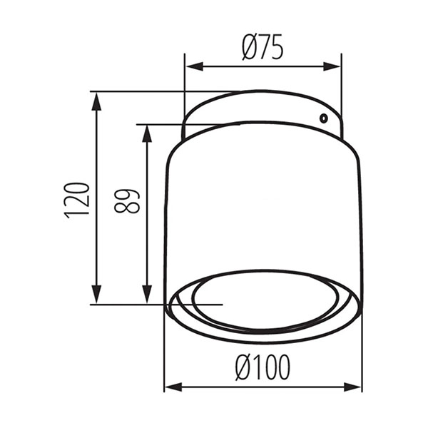 Точковий світильник KANLUX SONOR GU10 CO-W WW (24363) , 100024789