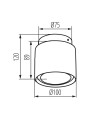 Точковий світильник KANLUX SONOR GU10 CO-W WW (24363) , 100024789
