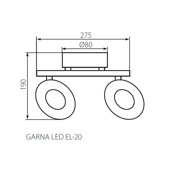 Спот KANLUX Garna LED EL-2O (24421), 100012742