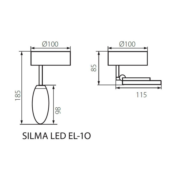Спот KANLUX Silma LED EL-1O (24440), 100012733