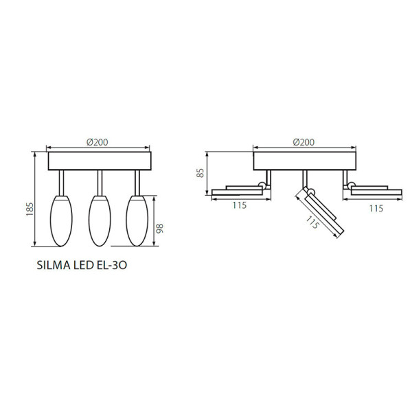 Спот KANLUX Silma LED EL-3O (24442), 100012731