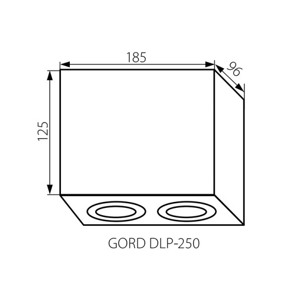 Точечный светильник KANLUX Gord DLP 250-W (25473), 100012984