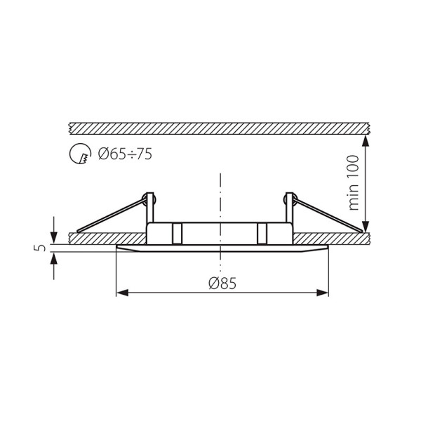 Точечный светильник KANLUX Luto CTX-DS02B-C (2581), 100012899