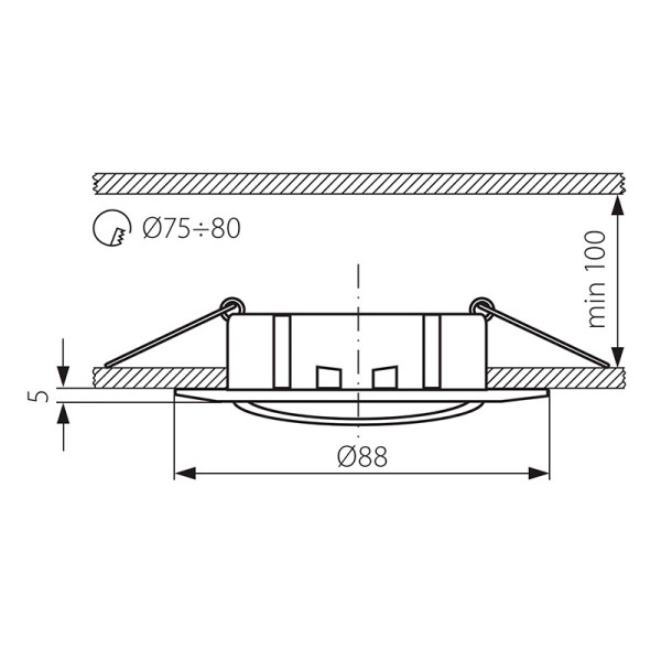 Точечный светильник KANLUX Luto CTX-DT02B-C (2591), 100012903