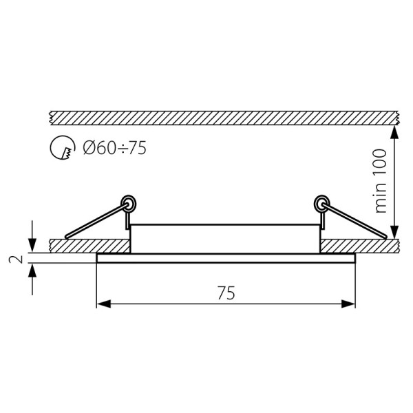 Точечный светильник KANLUX Navi CTX-DS10-B (25990), 100012853