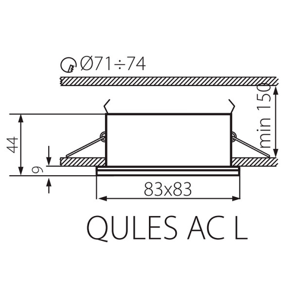 Точечный светильник KANLUX Qules AC L-W (26300), 100012877
