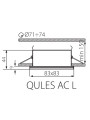 Точечный светильник KANLUX Qules AC L-W (26300), 100012877