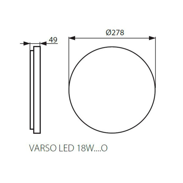 Потолочный светильник KANLUX Varso LED 18W-NW-O (26441), 100013247