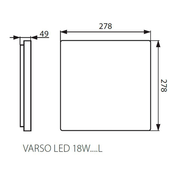 Потолочный светильник KANLUX Varso LED 18W-NW-L (26443), 100013246