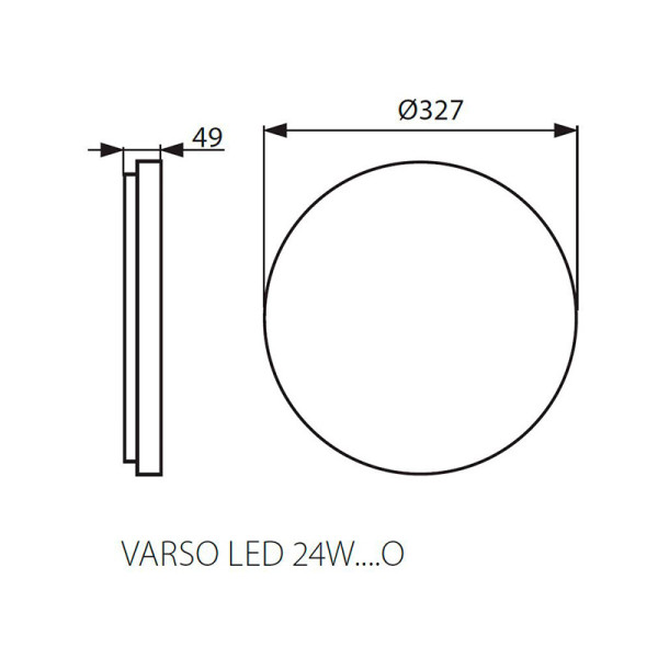 Потолочный светильник KANLUX Varso LED 24W-WW-O (26444), 100013254