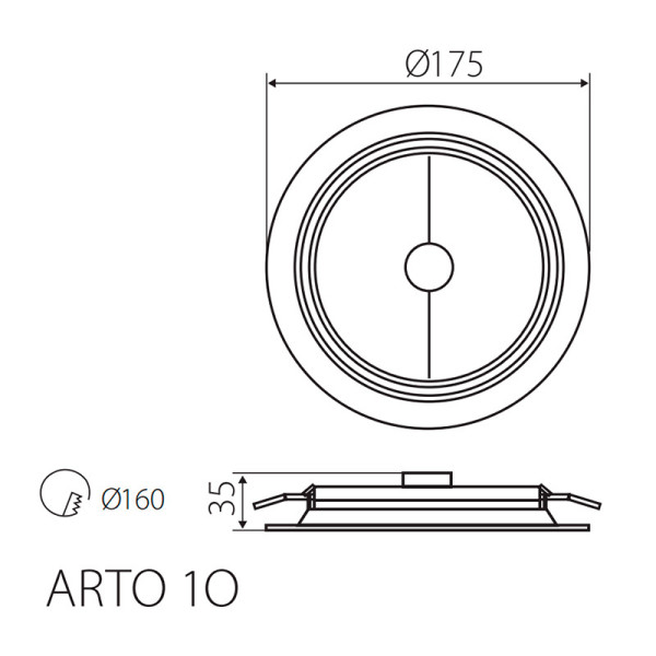 Точечный светильник KANLUX Arto 1O-W (26612), 100013071