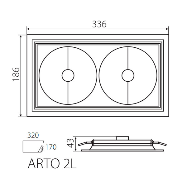 Точечный светильник KANLUX Arto 2L-SR (26614), 100013072