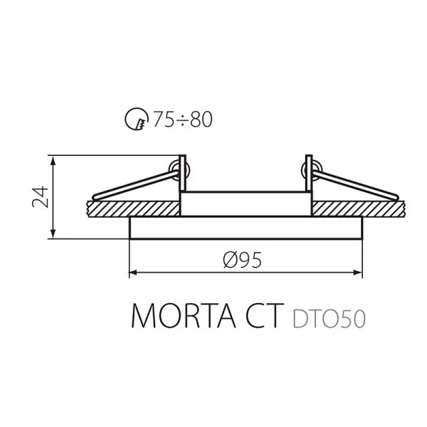 Точечный светильник KANLUX Morta CT-DTO50-B (26717), 100012925