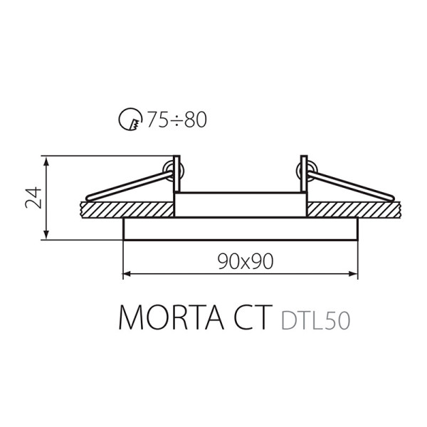 Точковий світильник KANLUX Morta CT-DTL50-SR (26718) , 100012924
