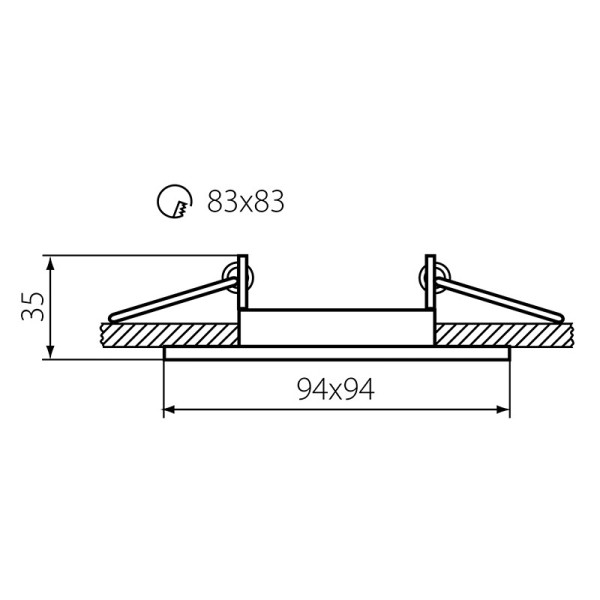 Точечный светильник KANLUX Alren DTL-C (26755), 100013037