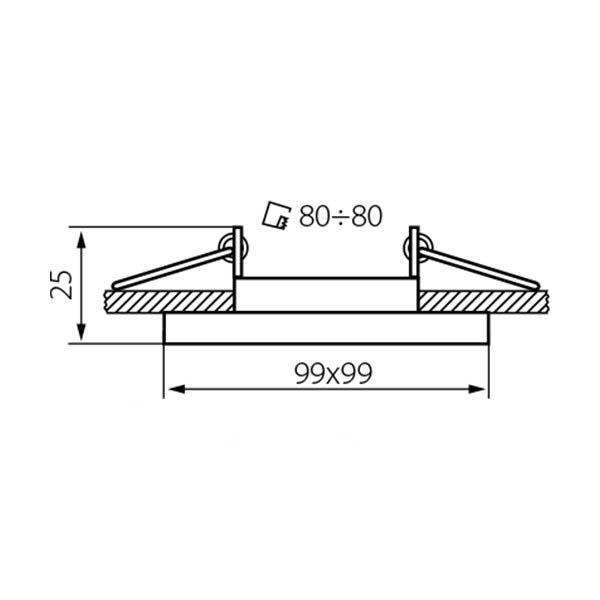 Точечный светильник KANLUX ALREN R DTL-B (26757), 100024948