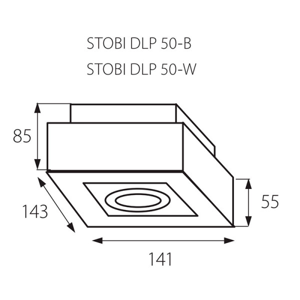 Точечный светильник KANLUX Stobi DLP 50-B (26830), 100012800