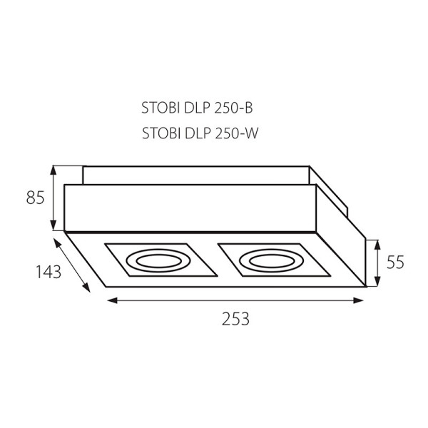 Точечный светильник KANLUX Stobi DLP 250-W (26833), 100012801
