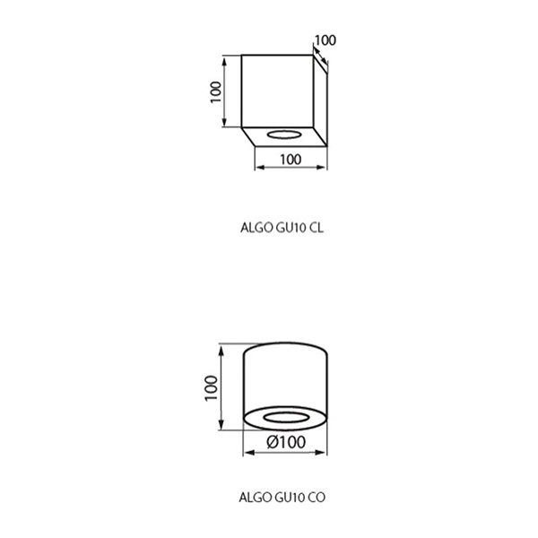 Точечный светильник KANLUX Algo GU10 CL-B (27030), 100024562