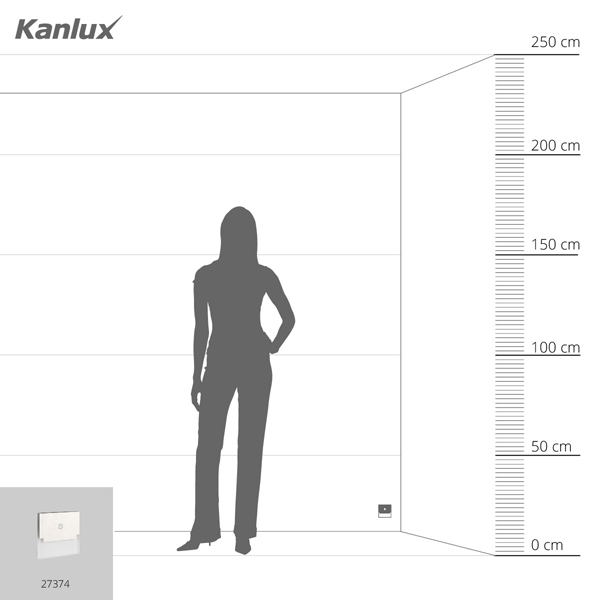 Светодиодный лестничный светильник KANLUX SABIK LED PIR WW (27374), 100024561