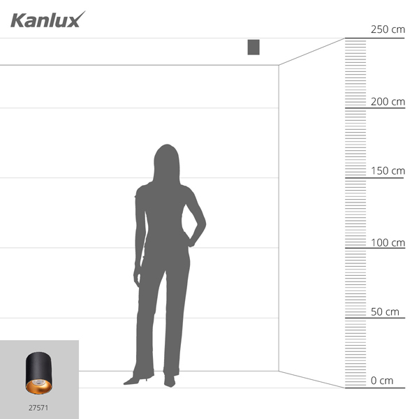 Точечный светильник KANLUX RITI GU10 B/G (27571), 100024559