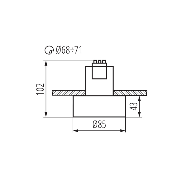 Точечный светильник KANLUX MINI RITI GU10 B/W (27577), 100024747