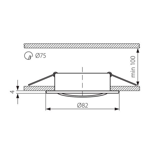 Точечный светильник KANLUX Vidi CTC-5515-G (2786), 100012814
