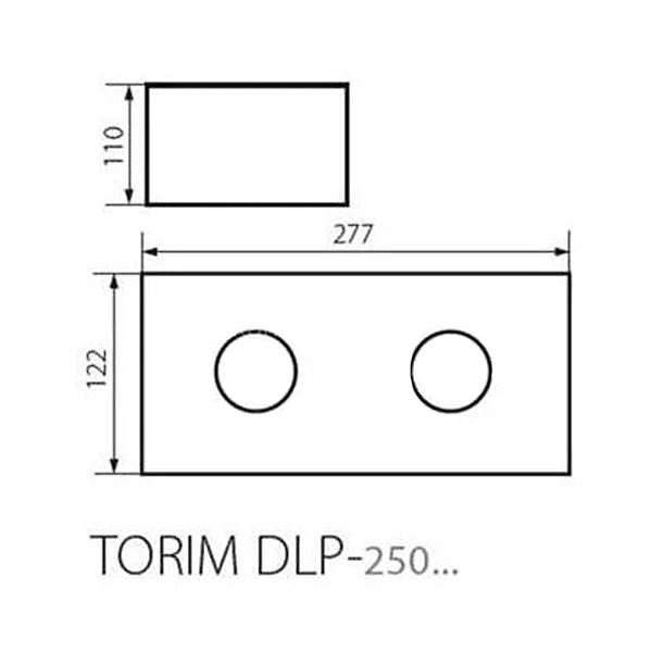 Точечный светильник KANLUX Torim DLP-250 W-B (28462), 100024589