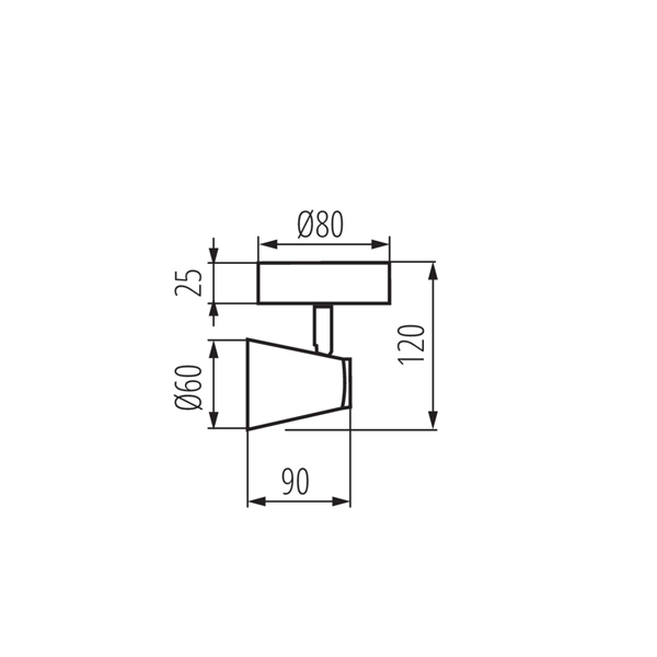 Точечный светильник KANLUX ENALI EL-1O B (28761), 100024656
