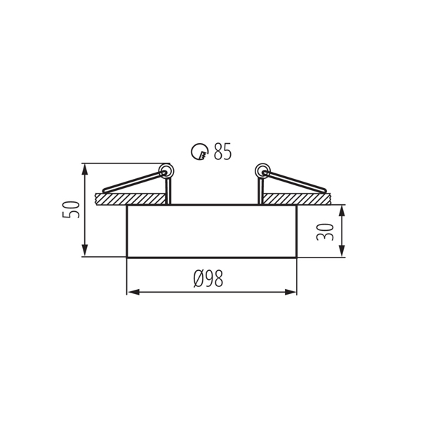 Точковий світильник KANLUX MINI BORD DLP-50-W (28782) , 100024675