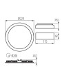 Світильник KANLUX типу downlight ROUNDA V2LED18W-WW-W (28935) , 100024609