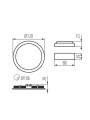 Світильник KANLUX типу downlight ROUNDA V2LED6W-NW-W (28937) , 100024611